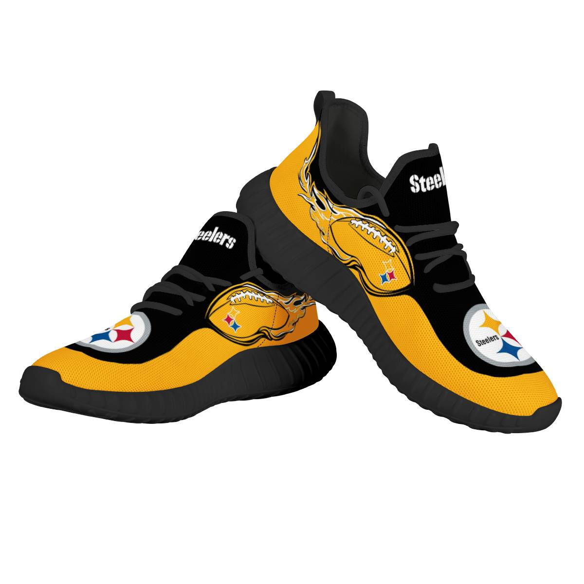 Men's Pittsburgh Steelers Mesh Knit Sneakers/Shoes 012